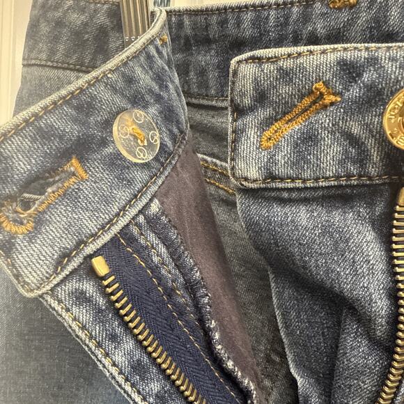 St John Sport by‎ Marie Gray Blue Denim Jeans VTG High Rise Straight Leg Size 10 - Picture 12 of 16